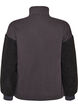 Sweatshirt met teddymouwen en een hoge hals, Grijs, Packshot image number 1