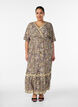 Robe longue en viscose &agrave; imprim&eacute; cachemire, Jaune, Model image number 0