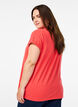 T-shirt met korte mouwen van katoenmix, Rood, Model image number 2