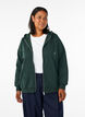 Sweat &agrave; capuche zipp&eacute; avec poches, Vert fonc&eacute;, Model image number 0