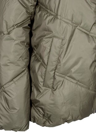 Kort gewatteerd winterjack met zakken, Bungee Cord , Packshot image number 3