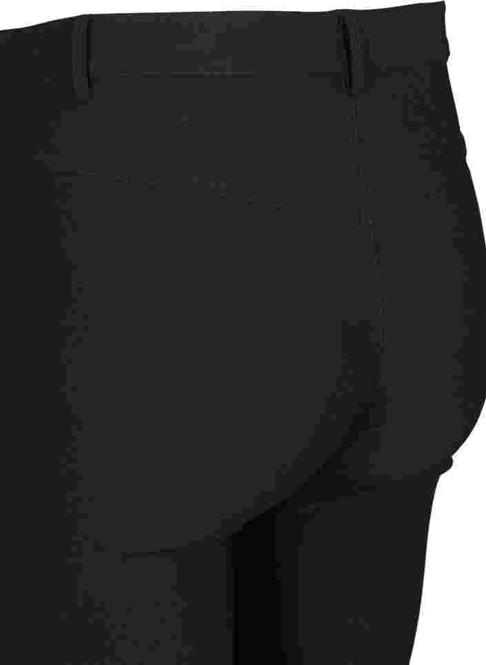 Nauwsluitende broek met rits details, Black, Packshot image number 3