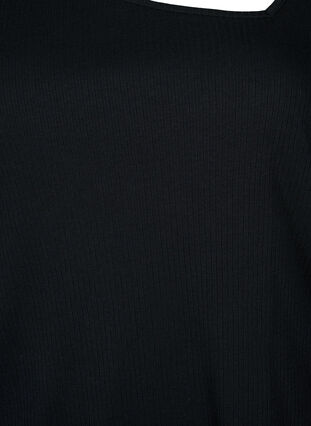 T-shirt à manches longues avec coupe asymétrique, Black, Packshot image number 2