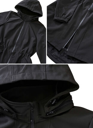 Veste softshell avec capuche amovible, Black, Packshot image number 4