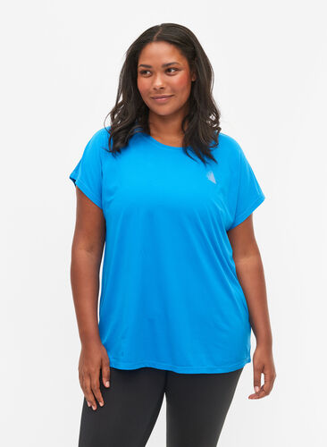 T-shirt d'entraînement à manches courtes, Brilliant Blue, Model image number 0