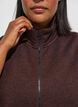 Vest met hoge hals en ritssluiting, Bruin, Model image number 3