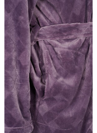 Peignoir avec fermeture éclair et poches, Vintage Violet, Packshot image number 3