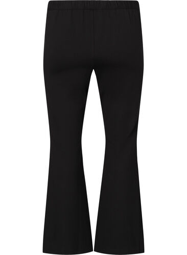 Pantalon coupe bootcut avec fente sur le devant, Black, Packshot image number 1