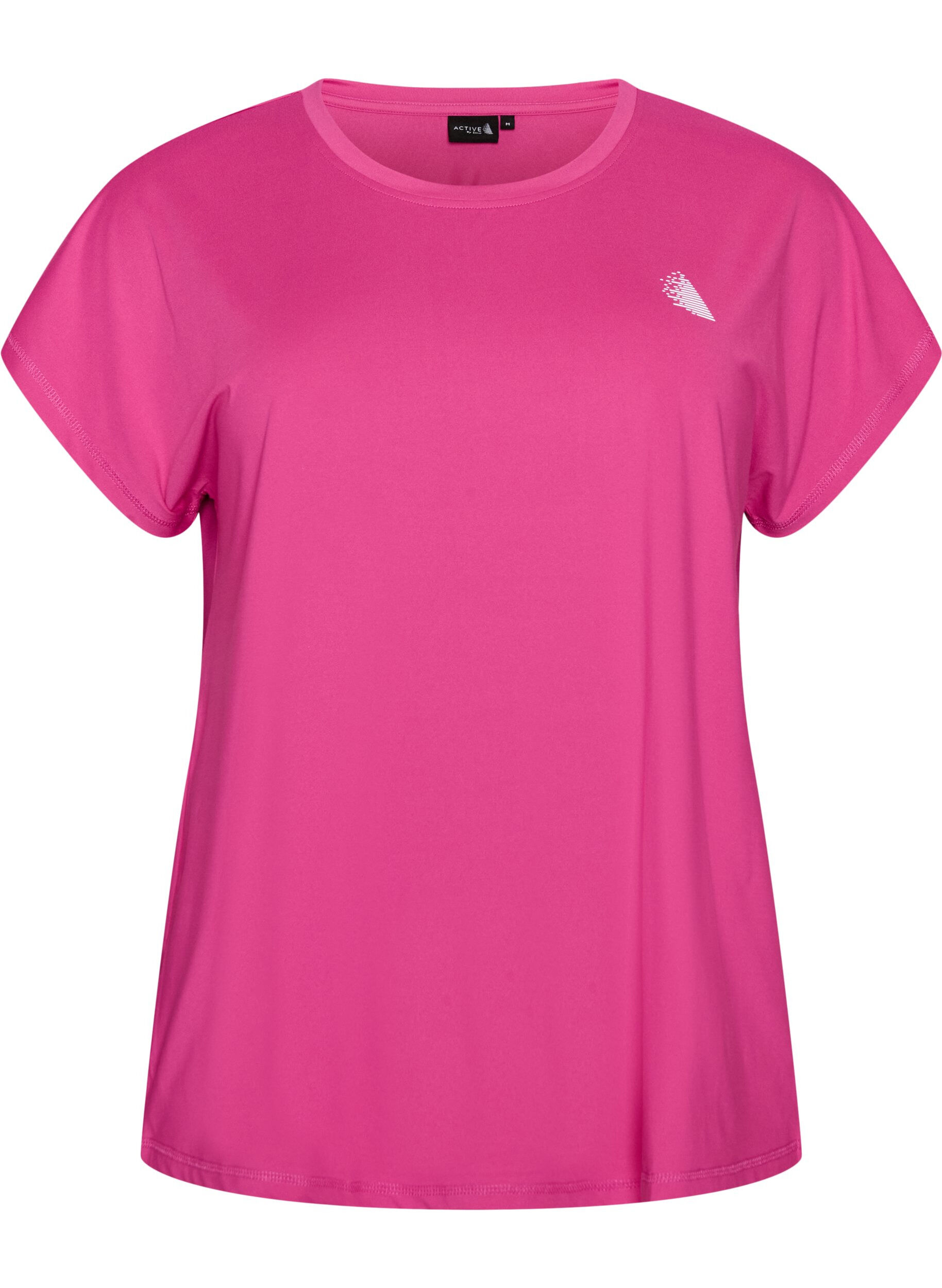 ZizziEffen gekleurd trainingsshirt, Roze, Packshot image number 0