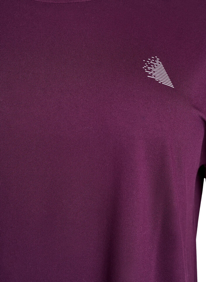 T-shirt de sport couleur unie, Violet, Packshot image number 2