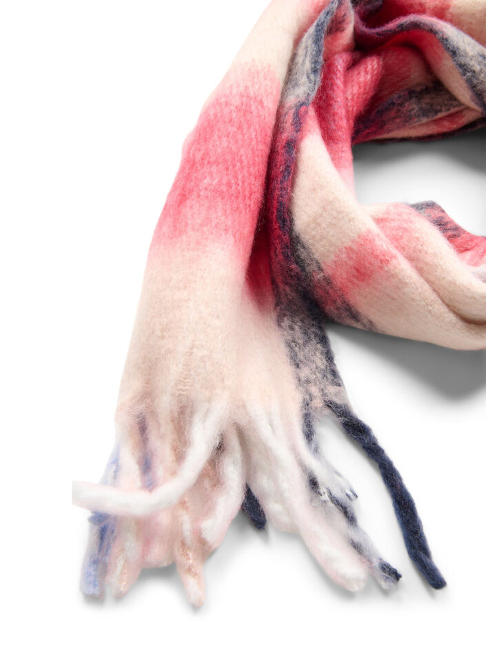 Sjaal met franjes, Pink, Packshot image number 1
