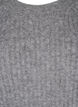 Ribgebreide jurk met split, Light Grey Melange, Packshot image number 2