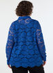 Chemise en dentelle avec boutons nacr&eacute;s, Bleu, Model image number 2