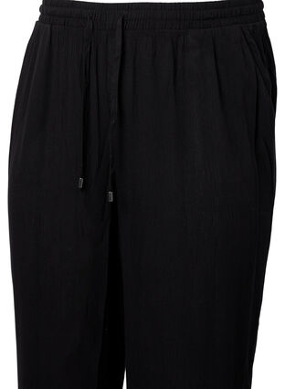 Pantalon en viscose avec cordon de serrage, Black, Packshot image number 3