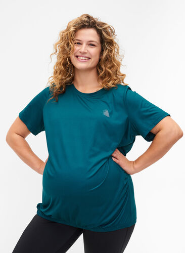 T-shirt d'entraînement de grossesse, Deep Teal, Model image number 0