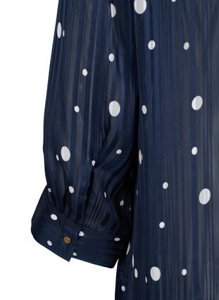 Blouse met 3/4 mouwen en print, Navy Blazer Dot, Packshot image number 3