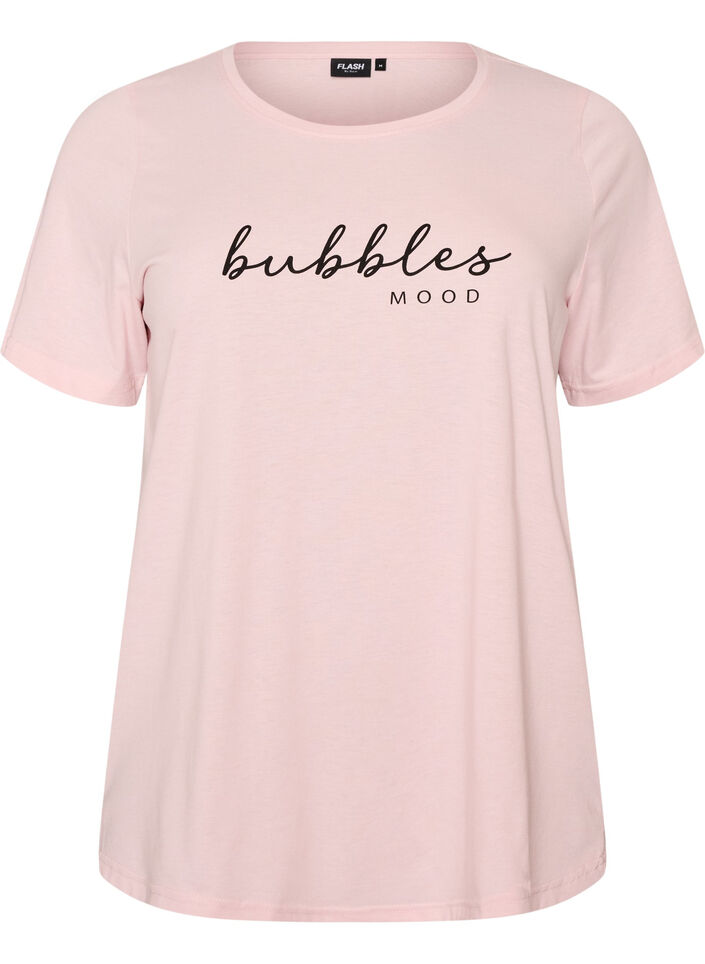 T-shirt met print, Roze, Packshot image number 0