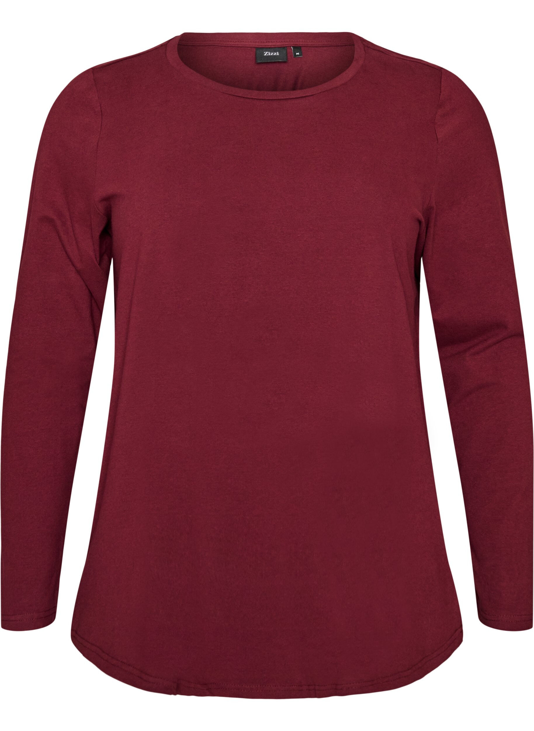 Basic jerseyblouse met lange mouwen