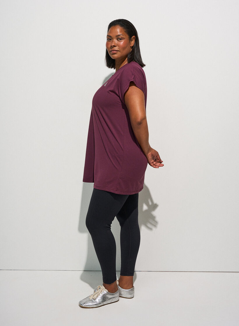Lang workout T-shirt, Rood, Model image number 3