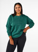 Sweatshirt met badstof tekst, Groen, Model image number 0