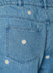 High waist denimshorts met bloemenborduursel, Blauw, Packshot image number 3
