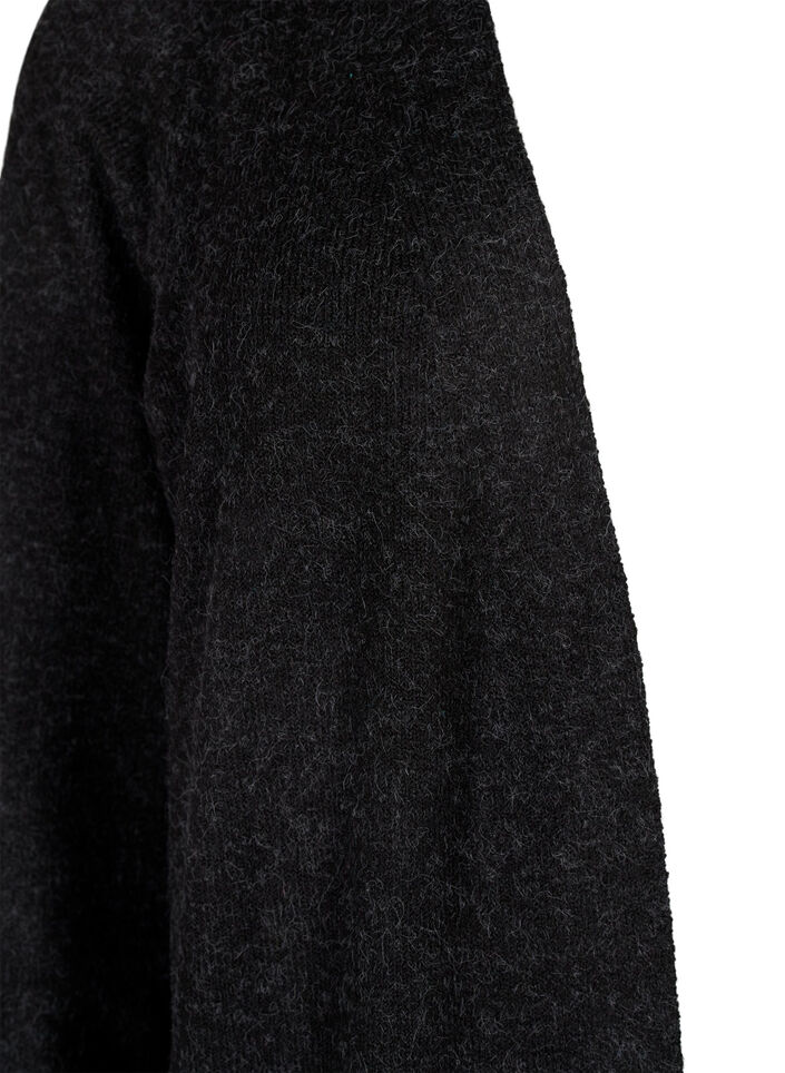 Cardigan long ouvert à l'avant, Dark Grey Melange, Packshot image number 2