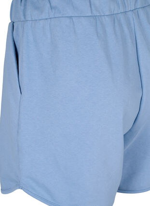 Short de couleur unie avec poches, Faded Denim, Packshot image number 3