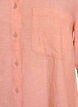 Linnen en viscose shirt met 3/4 mouwen, Oranje, Packshot image number 2