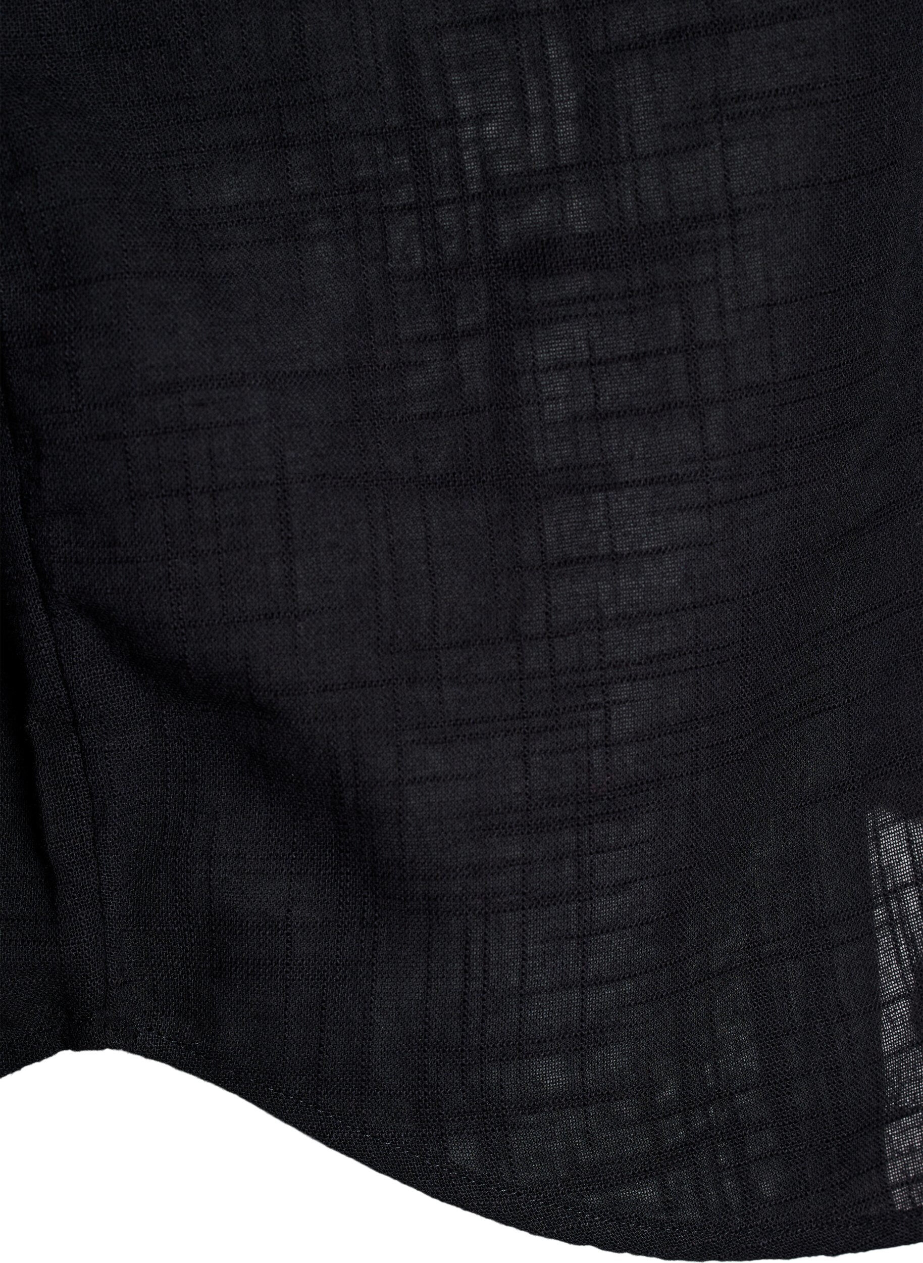 ZizziLosse blouse met kapmouwen, Zwart, Packshot image number 3