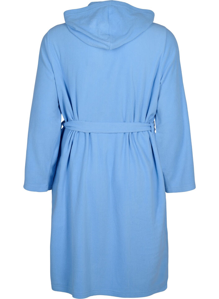 Robe de chambre avec fermeture éclair et capuche, Bleu Clair, Packshot image number 1