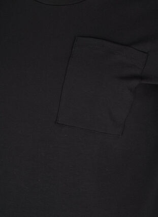 Zwangerschaps t-shirt in katoen met korte mouwen , Black, Packshot image number 2