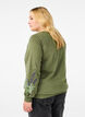 Sweatshirt met geborduurde bloemen, D. L. Green W. emb., Model image number 1