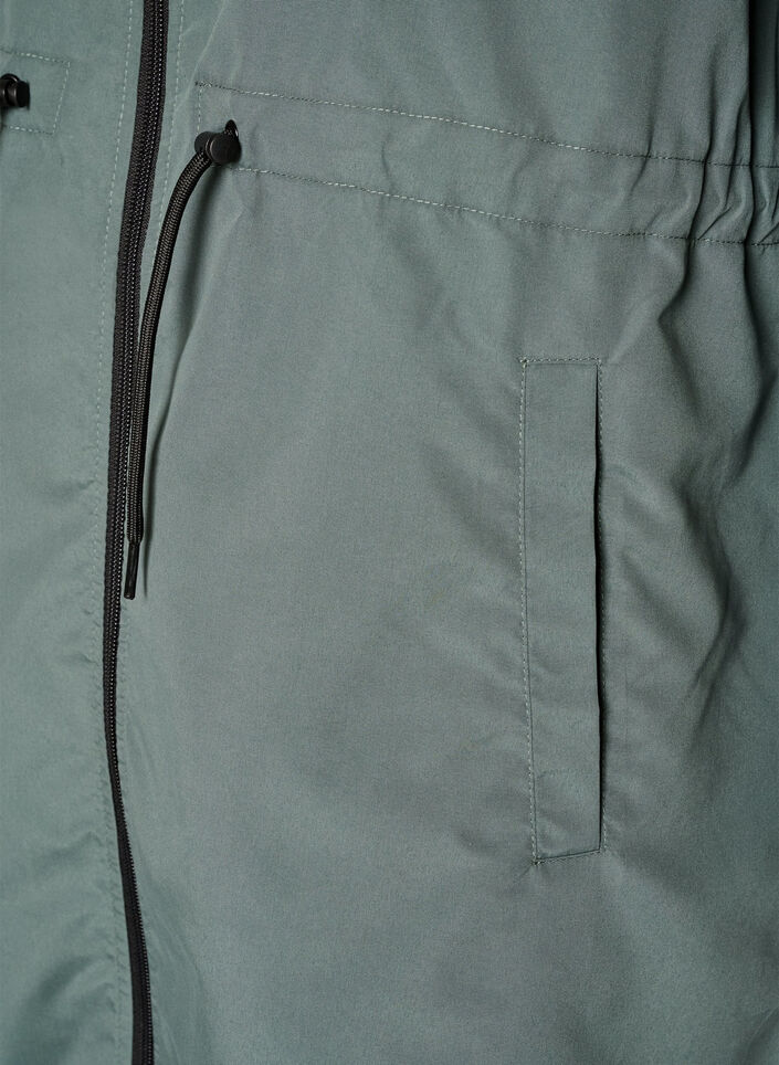 Parka l&eacute;g&egrave;re avec capuche, Vert fonc&eacute;, Packshot image number 3