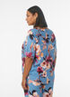 Viscose blouse met korte mouwen met print, Blauw, Model image number 2