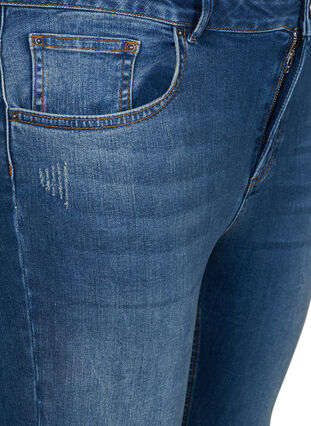 Jeans Amy taille haute prêt du corps, Blue denim, Packshot image number 2