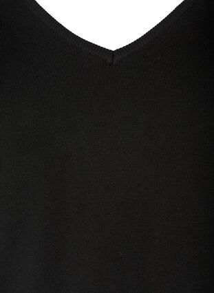 Robe en maille de couleur unie en mélange de viscose, Black, Packshot image number 2