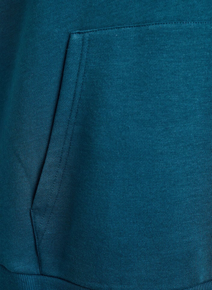 Hoodie met geborduurd frontmotief, Groen, Packshot