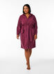 Ochtendjas met rits en capuchon, Donker Bordeaux, Model image number 1