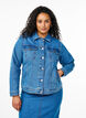 FLASH - Veste en jean en m&eacute;lange de coton extensible, Bleu, Model image number 0