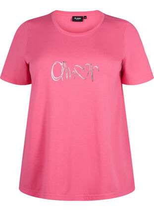 FLASH - T-shirt met motief, Hot Pink Amour, Packshot image number 0
