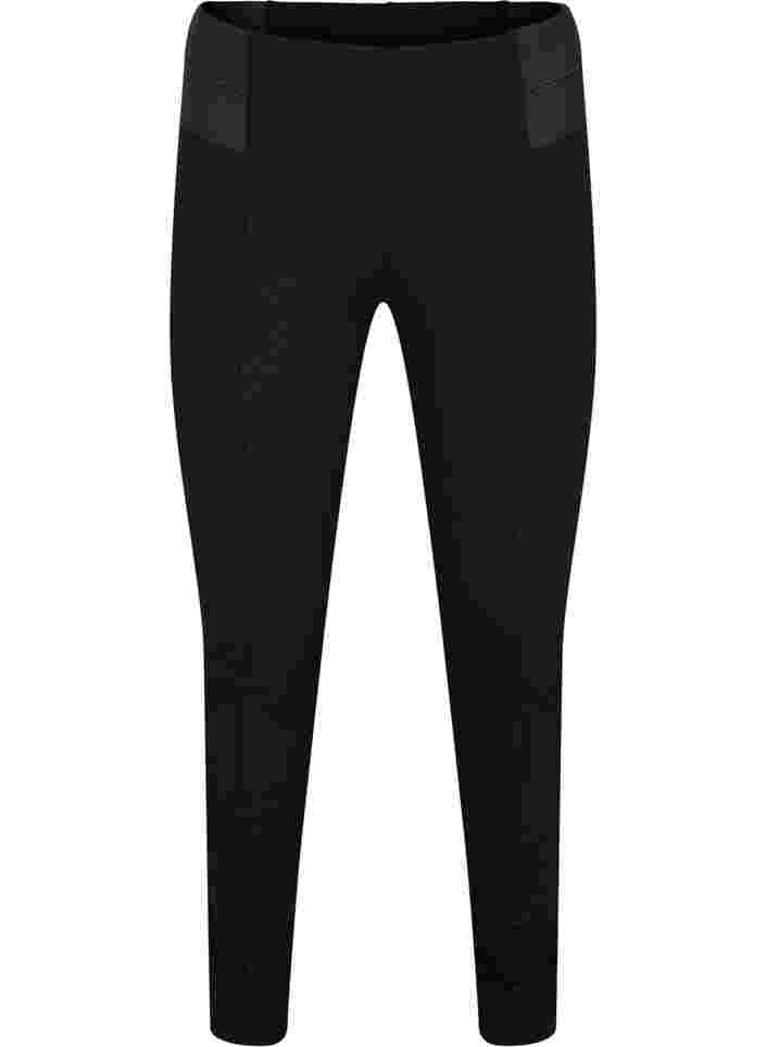 Legging met breed elastiek in de taille, Black, Packshot image number 0