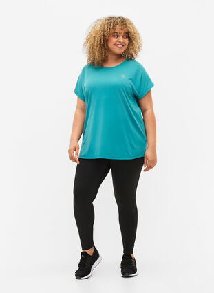 T-shirt d'entraînement à manches courtes, Green-Blue Slate, Model image number 2