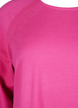 Gebreide blouse met raglanmouwen, Raspberry Rose Mel., Packshot image number 2