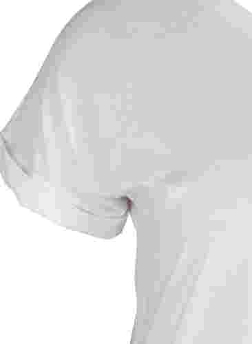 T-shirt en mélange coton, Bright White, Packshot image number 2