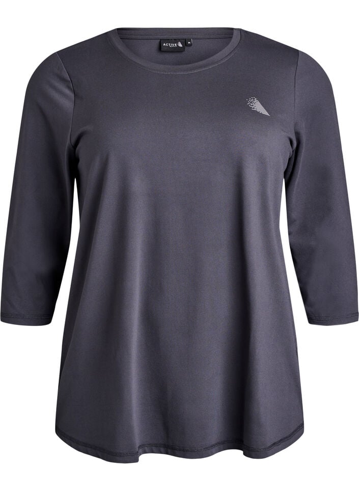 Training blouse met 3/4 mouwen, Grijs, Packshot image number 0