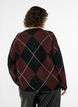Cardigan &agrave; motif argyle, Noir, Model image number 2