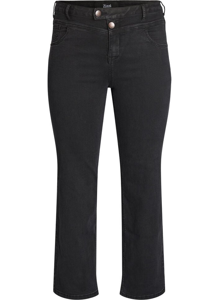 Regular fit Gemma jeans met hoge taille, Zwart, Packshot image number 0