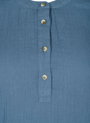 Katoenen blouse met knopen en 3/4-mouwen, Bering Sea, Packshot image number 2