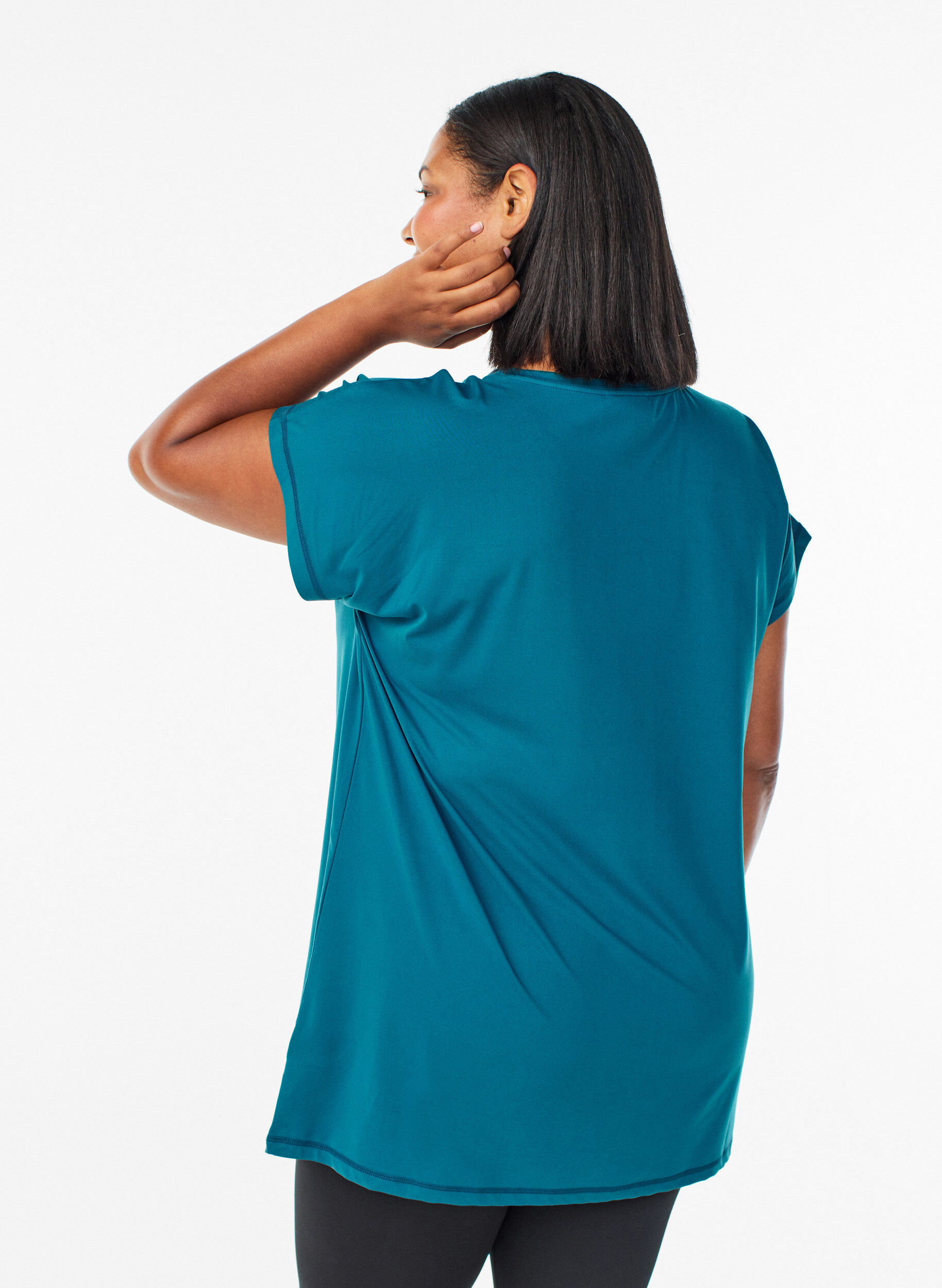 ZizziT-shirt long de sport, Bleu p&eacute;trole, Model image number 2