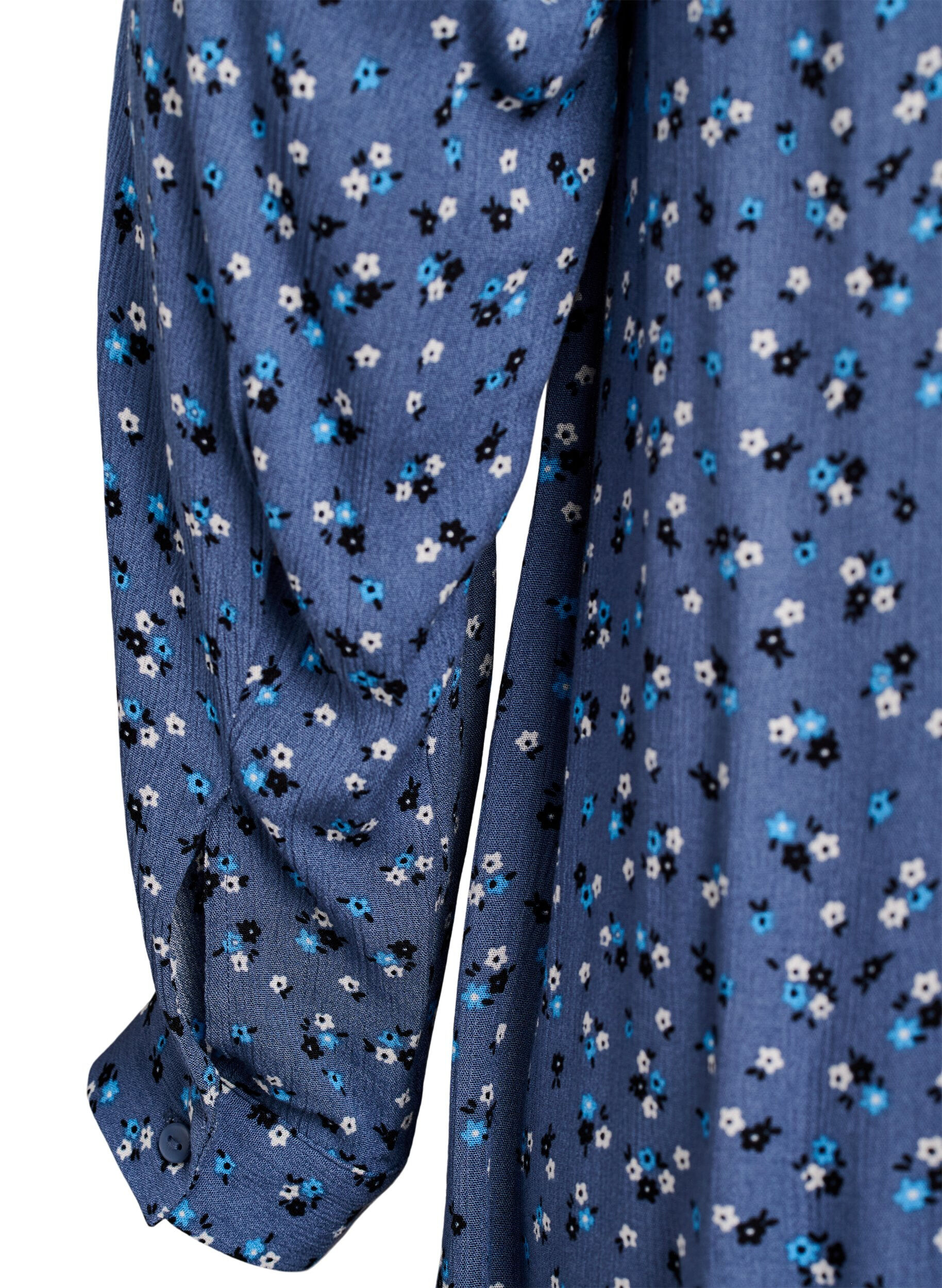 ZizziLange blouse met bloemenprint, Blauw, Packshot image number 3